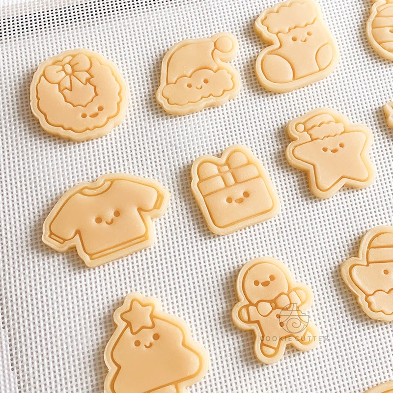 Di Natale mini Simpatico Pupazzo di Neve Pan di zenzero uomo Stampo per Biscotti Riutilizzabile 3D cartone animato Fondente Biscotto stampatore Cottura Torta Decorazione Strumenti