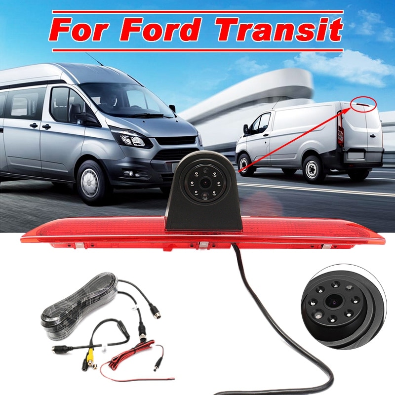 Car 3Rd Brake Light Rear View Camera Led Light Night Vision Waterproof for Ford Transit