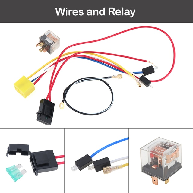 Universele 12V / 24V Air Compressor Hoorn 0.08 ~ 0.12mpa Met Luchtslang En Draden En Relais Voor luchthoorn Auto Vrachtwagen Voertuig Auto Suv: 12V Wires and Relay
