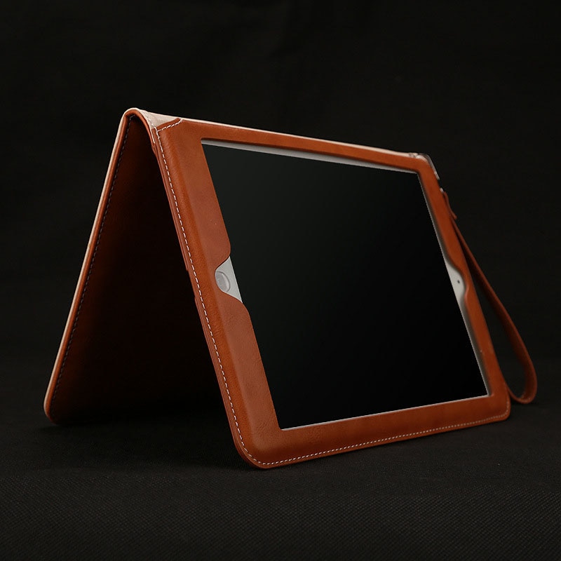 För ipad fodral läderfodral för ipad air 2 fodral flip stativ handhåll smart fodral för apple ipad air 1 för ipad 9.7