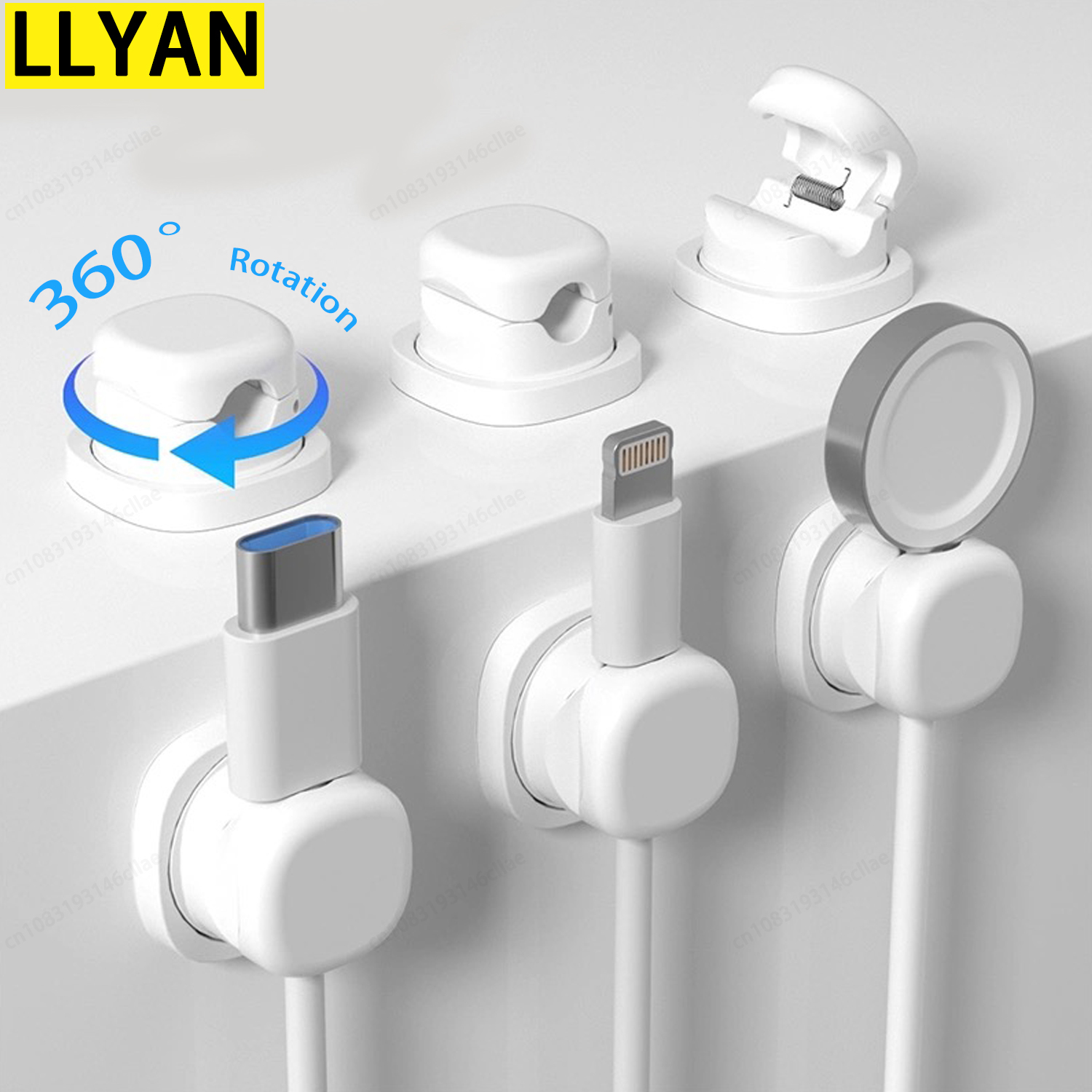 Självhäftande kabelorganisatör kabelklämma kabelhållare trådklämmor kabelhållare kabelorganisatör för hemmakontor hantering under skrivbord