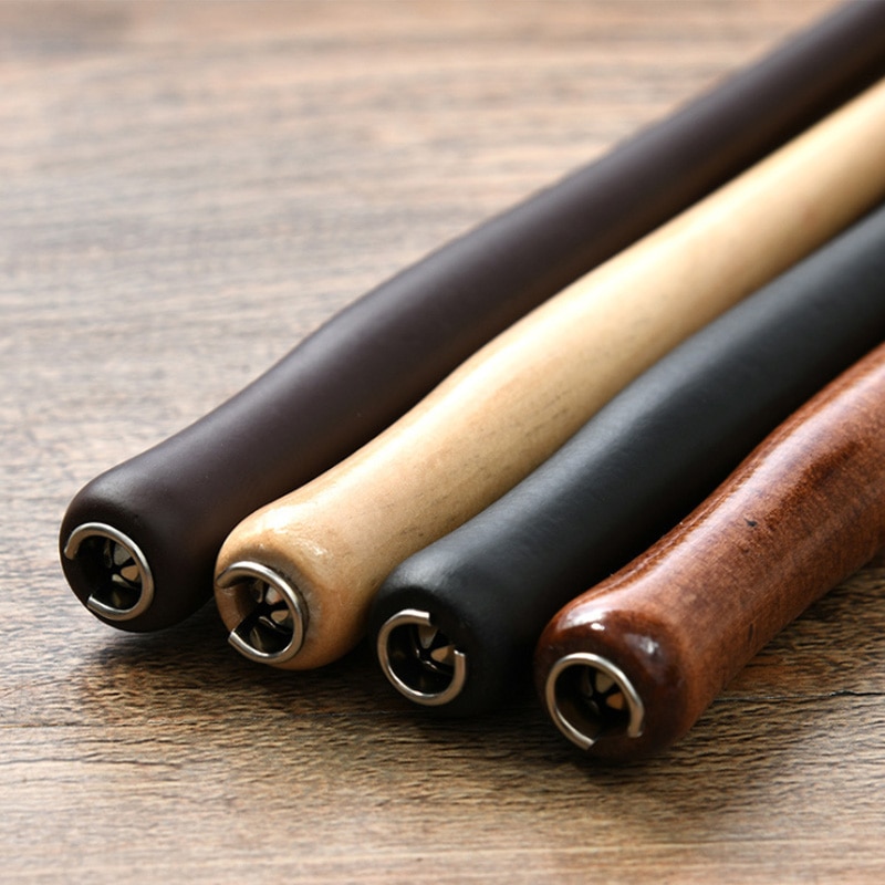 Neue Gerade tauchen Stift Halfter Englisch SchräGen Kalligraphie Kupfer gotisch Feder Skript Halfter Antike Holz Brunnen tauchen Stift