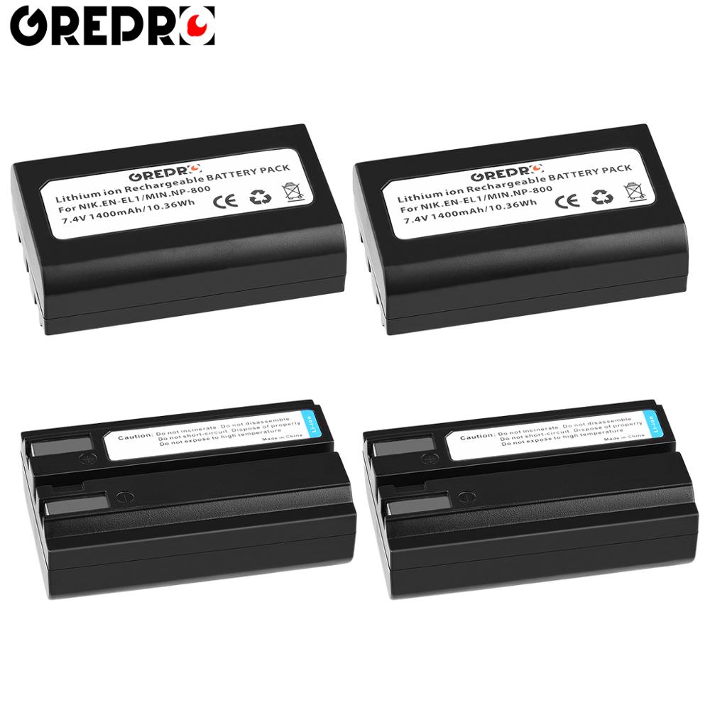 3Pcs EN-EL1 ENEL1 EN EL1 NP-800 Battery for Nikon Coolpix 500, 775, 880, 885, 990, 995, 4300, 4500, 4800, 5000, 5400, 5700, 8700: 4x Battery
