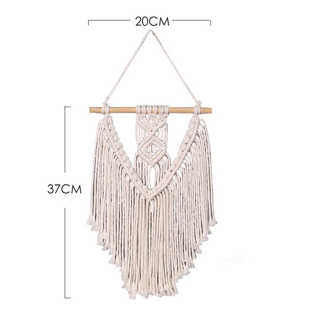 Macrame Muur Opknoping Decor, Boho Chic Art Geweven Tapijt Voor Nursery Slaapkamer Appartement Inrichting