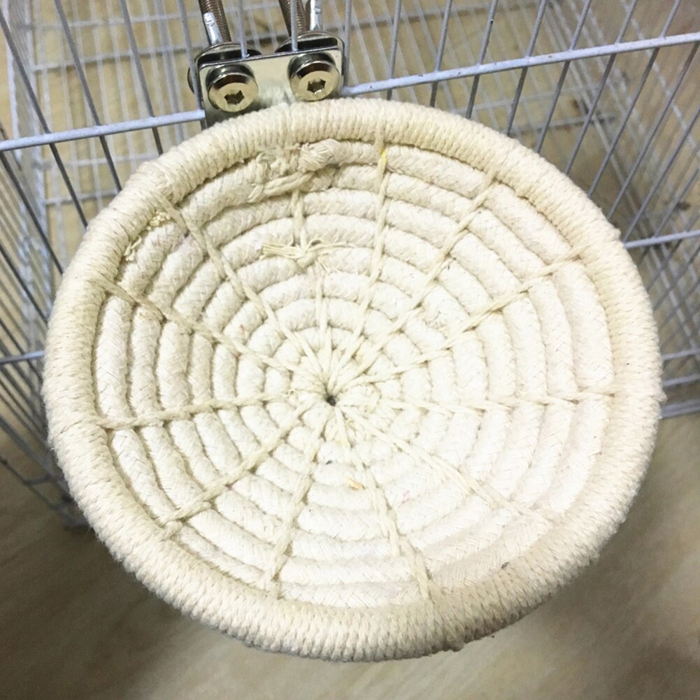 Bird Breeding Nest Natural Material Shed Nesting Pet Bird Parrot Cotton Rope Breeding Hatching Nest House Bed Hanging Cage Decor
