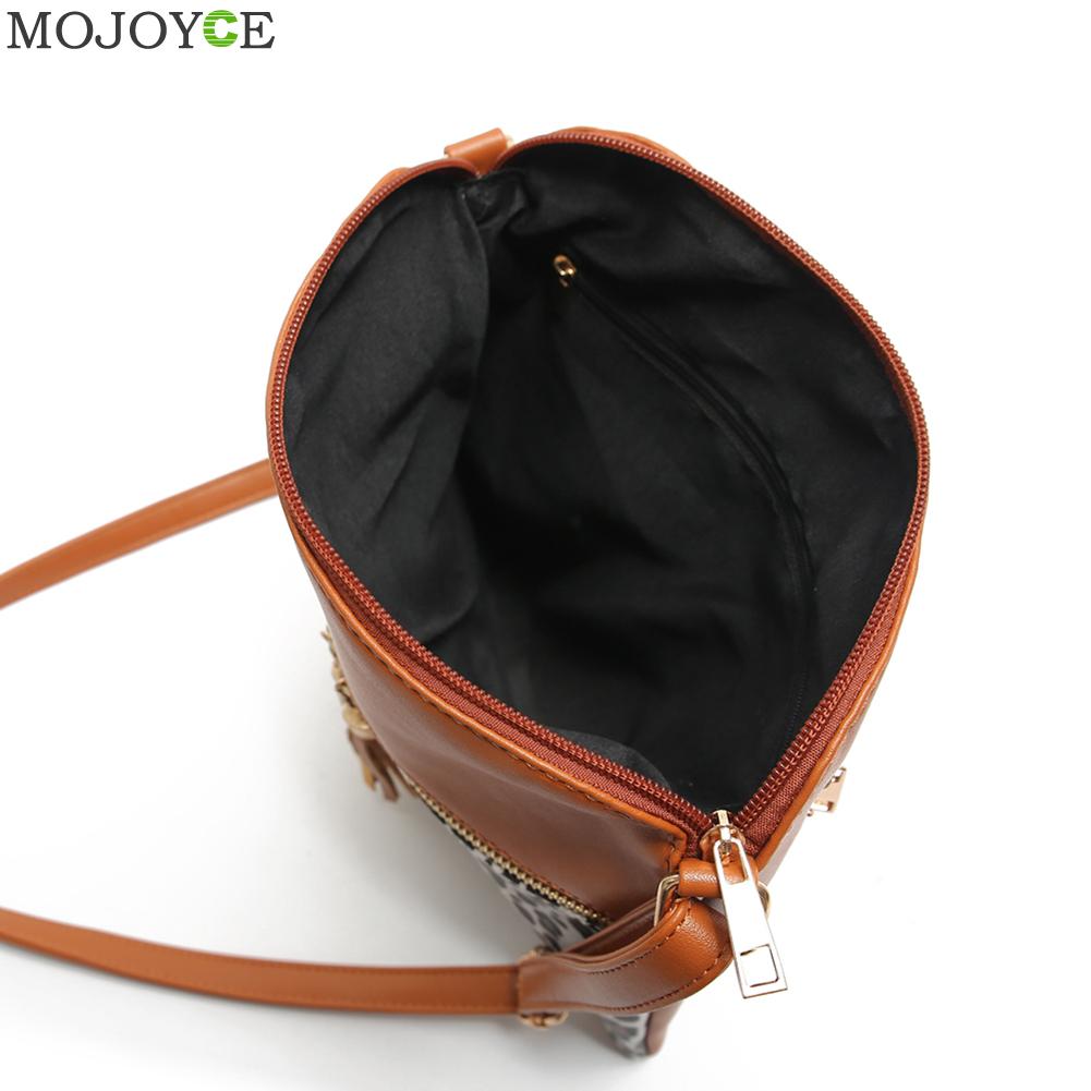 Vrouwen Schoudertassen Mode Pu Leer Luipaard Splicing Dames Portemonnee Retro Vrouwelijke Reizen Messenger Kwastje Satchel Bag