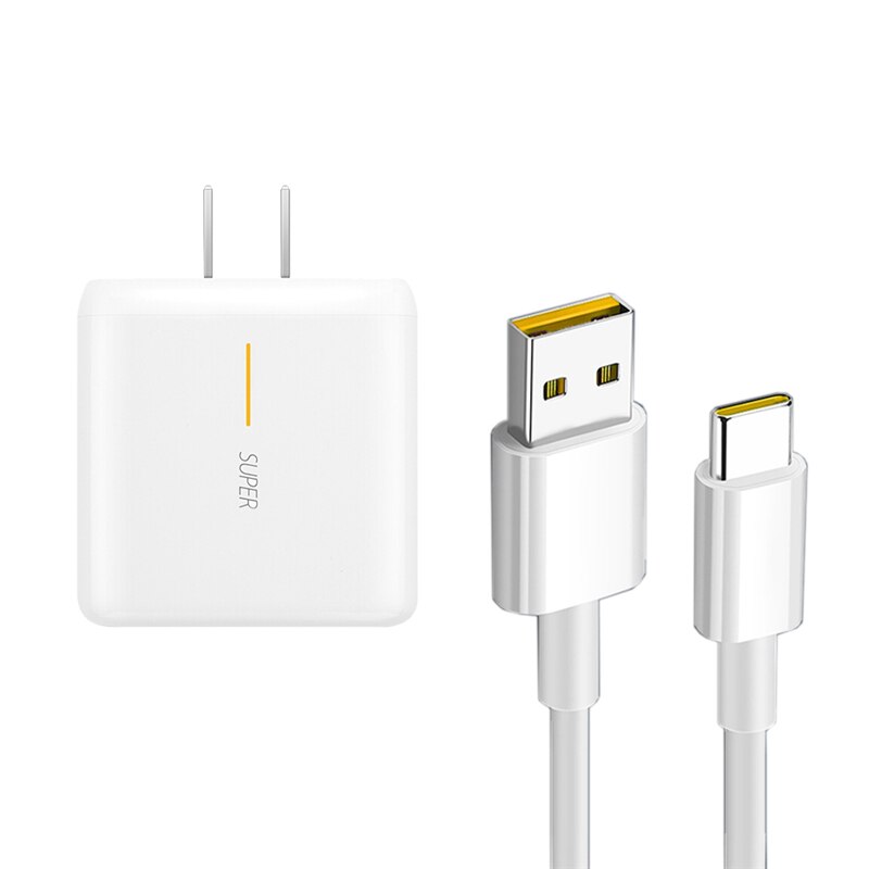 65W Supervooc 2.0 Fast Charger Voor Oppo Vinden X2 Pro Reno 5 5G 3 4 Pro Ace 2 x20 X2 Realme X50 Pro RX17 Pro Usb Type-C Kabel: US Charger w Cable