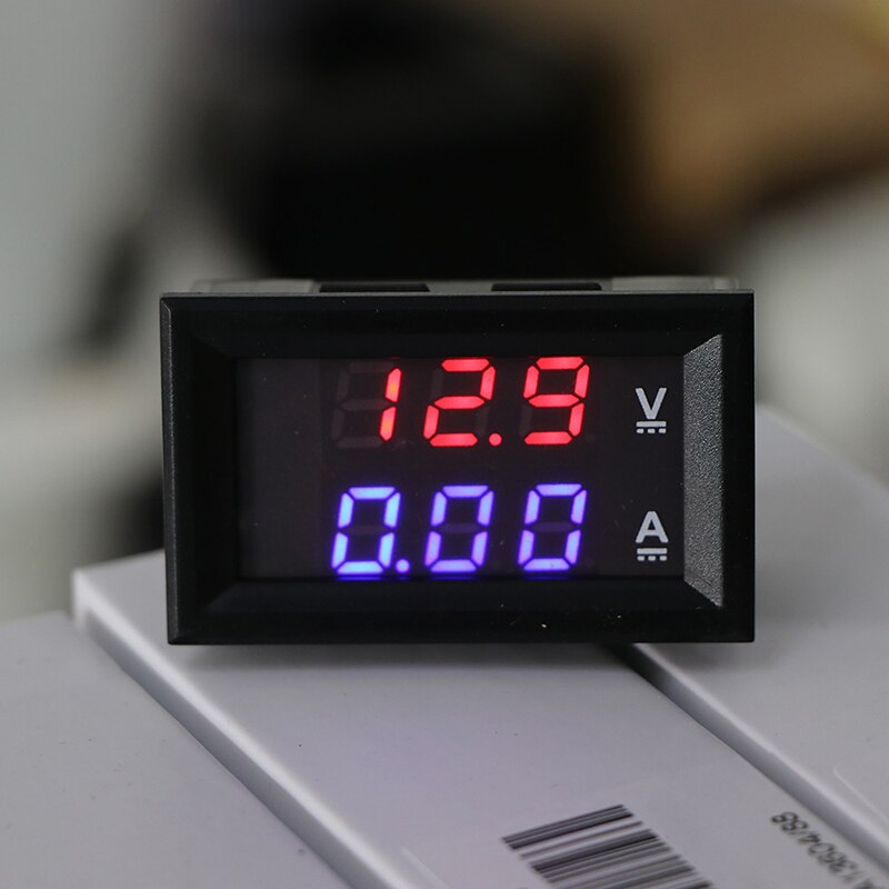 Mini Digital amperímetro del voltímetro con de doble LED DisplayDC 100V 10A Panel Amp de voltaje Auto actual del probador del metro