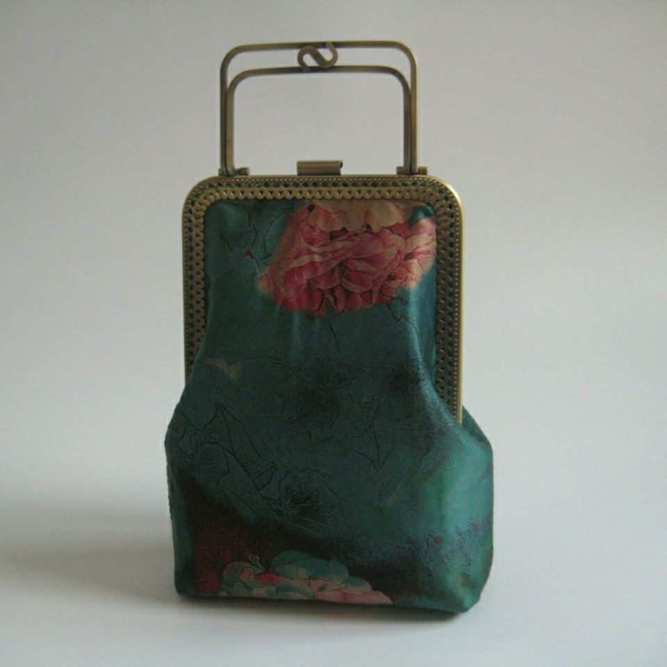 Ren håndlavet vintage print blomster tasker håndlås skal telefon taske dame håndtasker #39 kæde kvinder skulder crossbody tasker