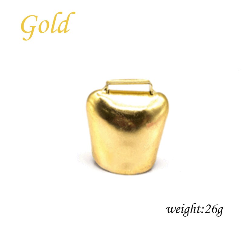 Cloches en métal pour bétail, 1 pièce, pour vache, cheval, mouton, prévention de la perte, fort, croustillant, étalé plus loin: Gold small