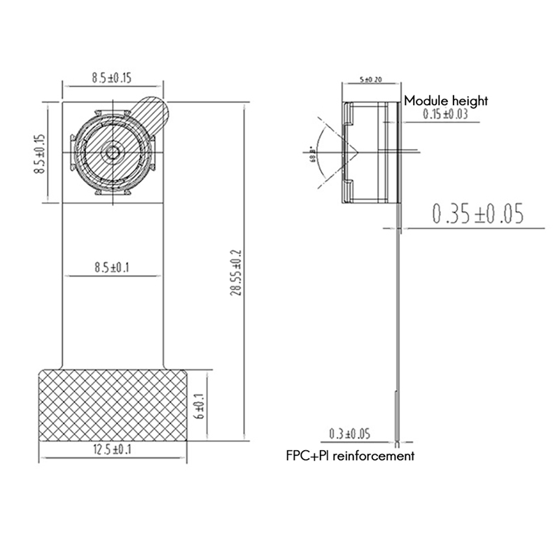 500W HD OV5648/5640/5645 Distortion-Free Smart Home Notebook Camera Module