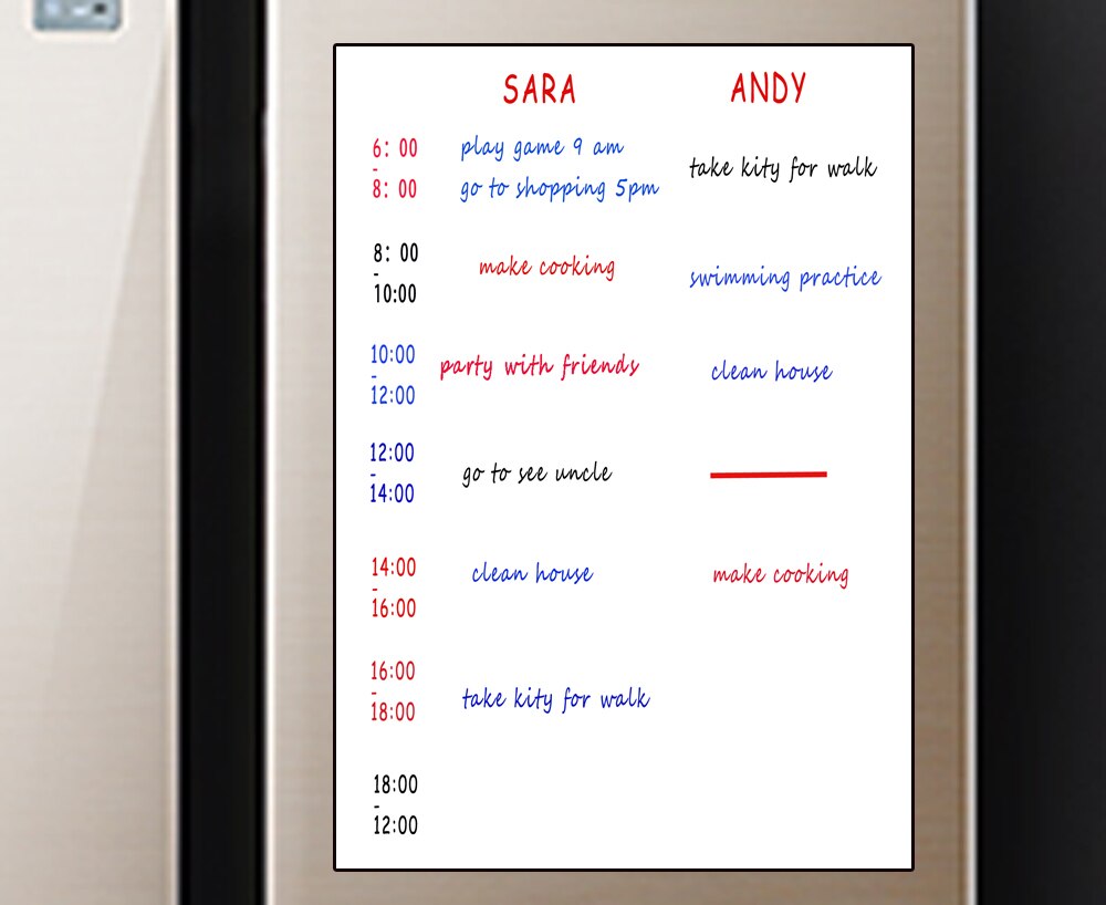 Magnetic Board Dry Erase Whiteboard A4 Size 0.5 mm thick for Kitchen Fridge Message Board Memos Notes