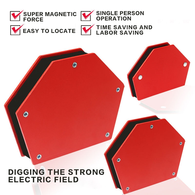 Soporte de soldadura magnético multiángulo, accesorio de soldadura de flecha fuerte, localizador de esquina, herramientas de soldadura eléctrica, 1 Uds.