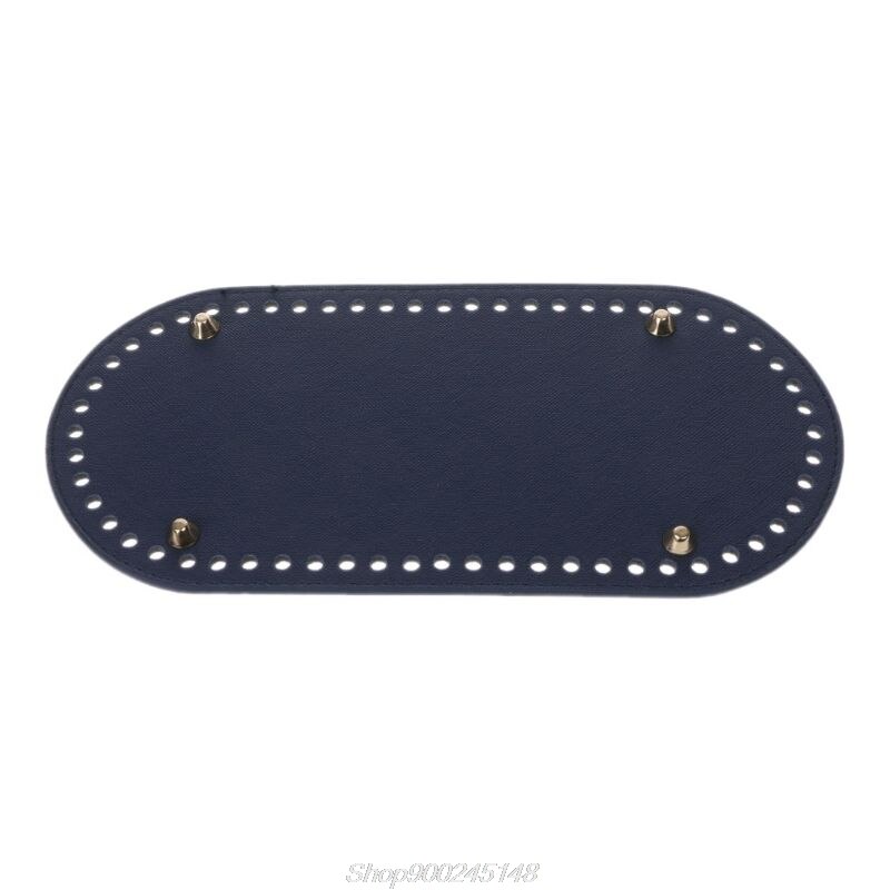 1 pc ovale lange bodem voor breitas pu leer 60 gaten damestassen handgemaakte diy knutselvervangingstas  jy18 20: Koningsblauw