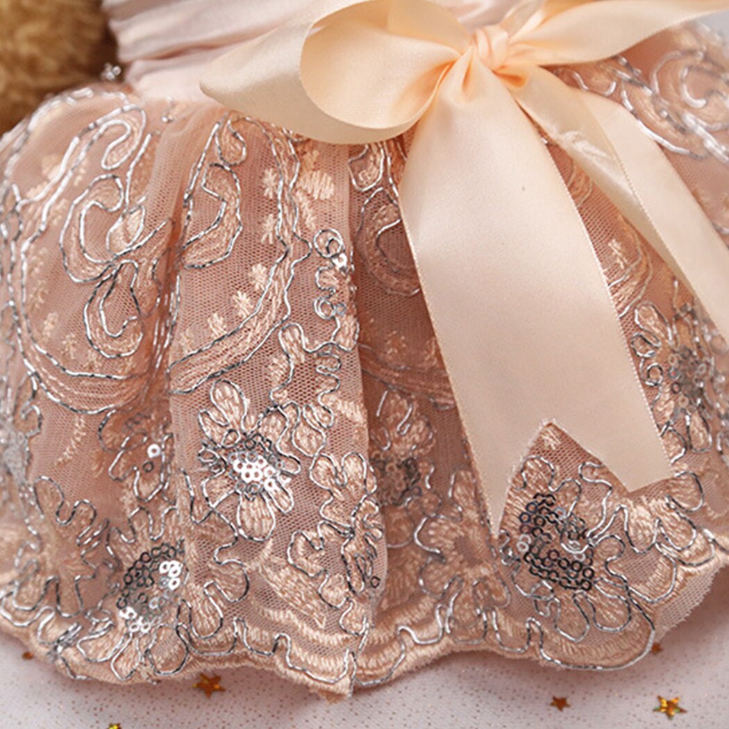 Vestido con lazo para perro y gato, falda con tutú, disfraz de princesa para cachorro, ropa para perros pequeños, medianos y grandes, suministros para mascotas