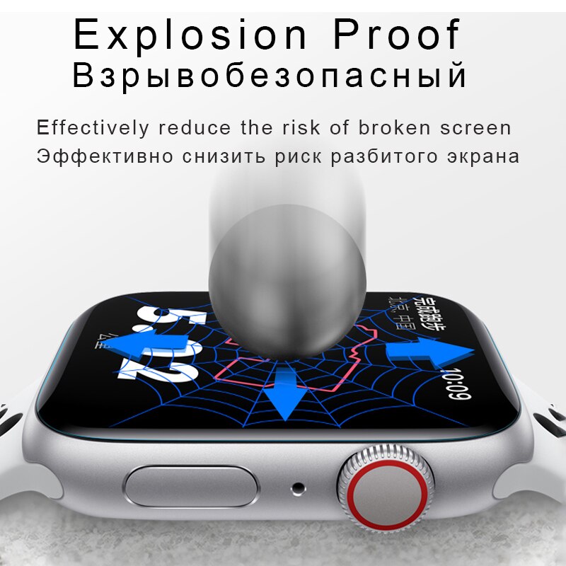 Protector de pantalla completo de hidrogel para Apple Watch Series SE 6 5 4 2, película protectora para 38mm, 42mm, 40mm, 44mm, sin vidrio templado