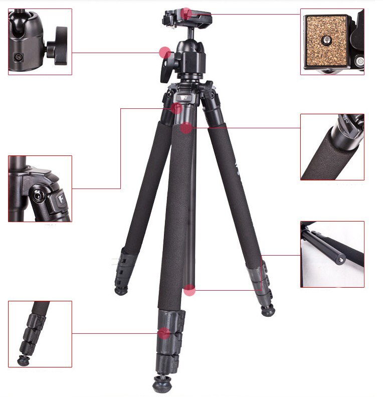 WEIFENG WF-6662A Fancier FT-6662A Tripod with Ball head Camera Photo DV telescope Tripod