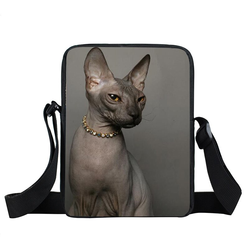 Cute Sphynx Cat Small Shoulder Bag Women Handbag Ladies Tote Leisure Crossbody Bags Girls Messenger Flap Bag Bookbag: xkbsphynx08