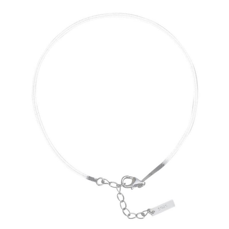 Klassische Schlange Kette Fußkettchen Weiblichen Schmuck oben Silber 925 Mädchen Fuß Zubehör Charme Geburtstag Für Mädchen Armreif