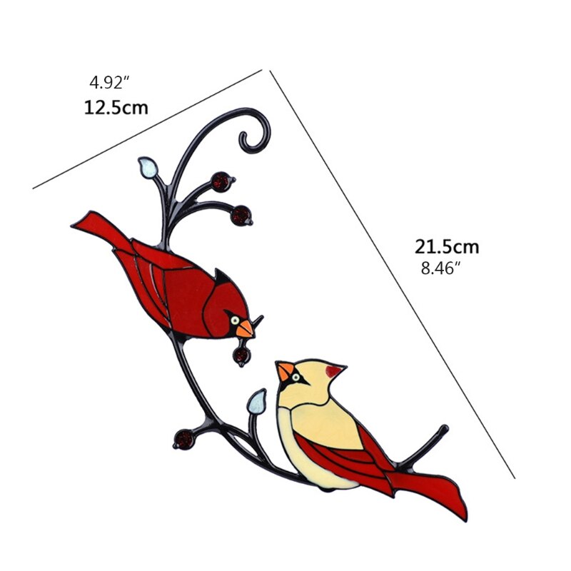 Stained Glass Window Hangings Two Birds in Stained Glass Window Panel Art Stained Glass Panels Hanging Suncacthers