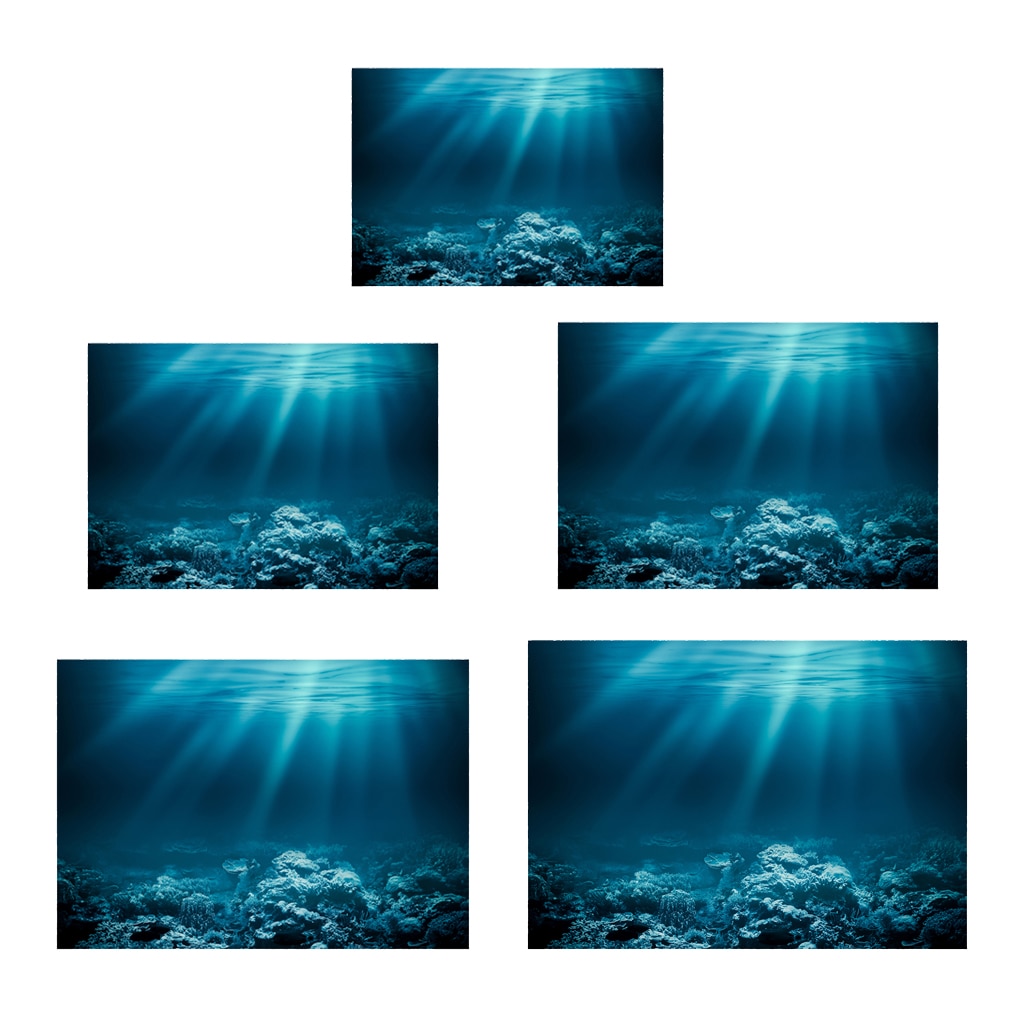 Pared de PVC de un solo lado de fondo de acuario cartel de decoración de tanque de peces