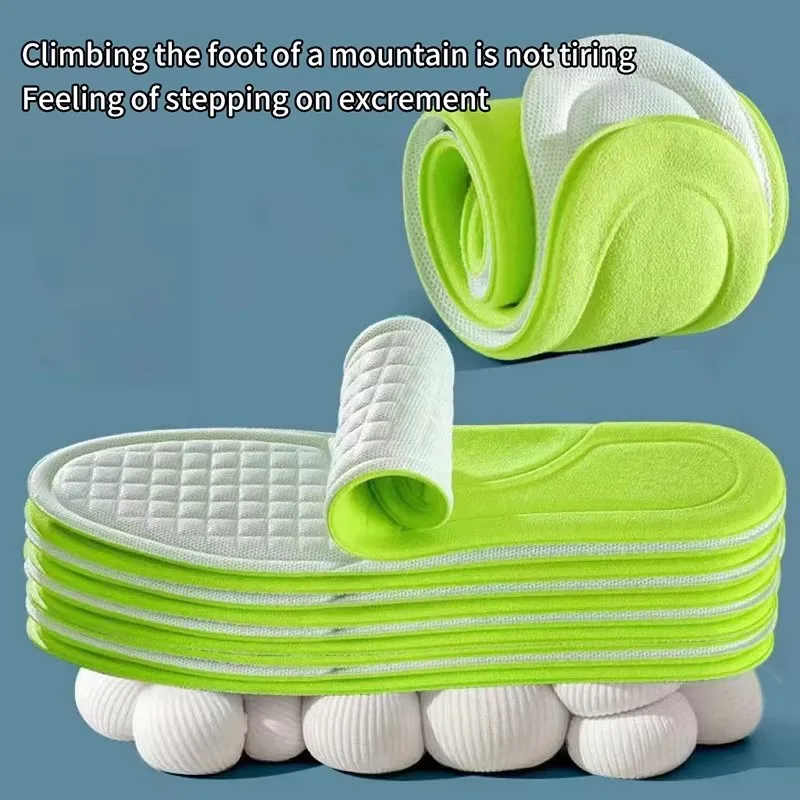 16/2pcs Memory Foam Nano Insoles Unisex Soft Sweat-Absorbing Shoe Sole Insert Paddings Women Men Orthopedic Sports Cushion