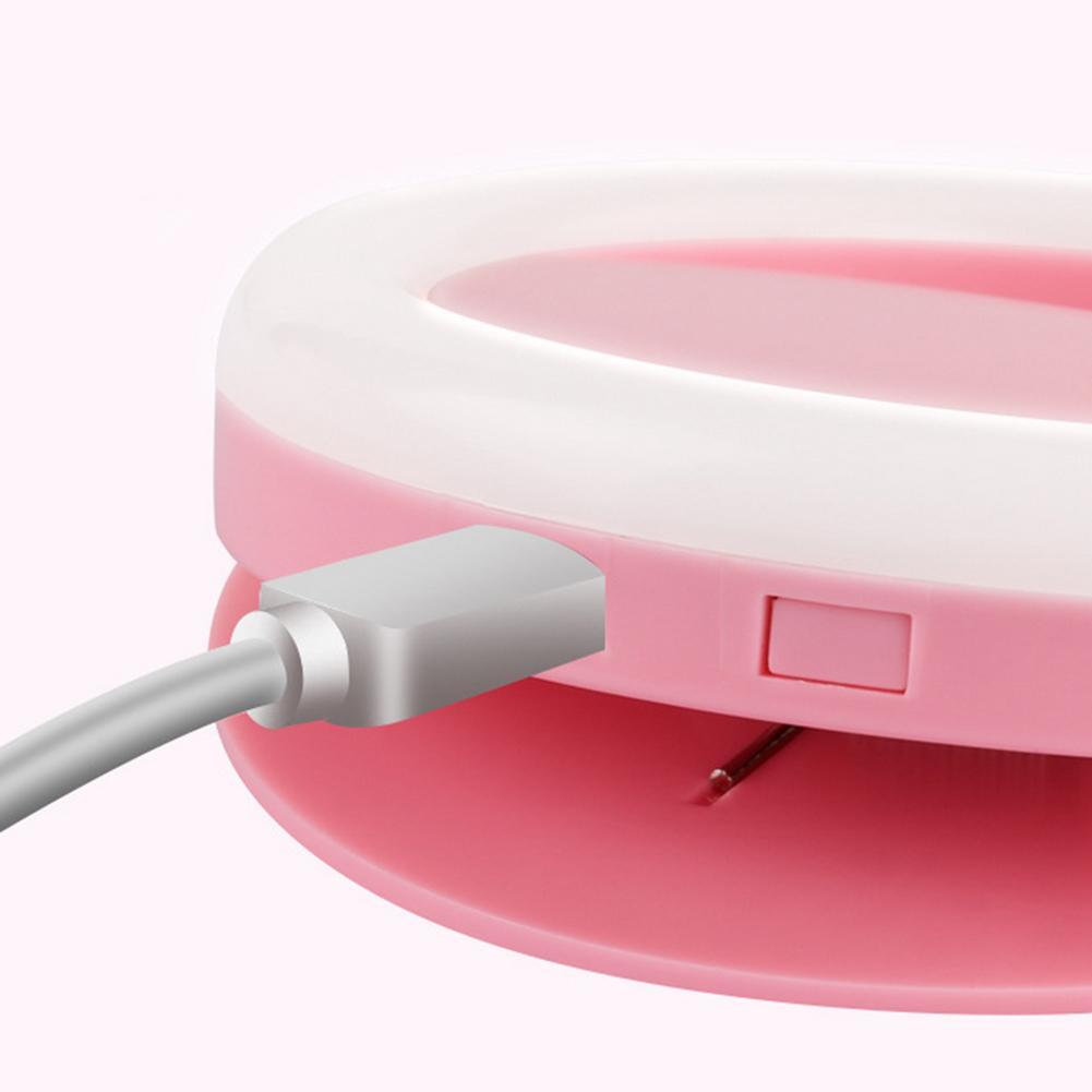 Cargador USB espejo de maquillaje LED Flash automático para teléfono móvil Smartphone redondo portátil linterna de Selfie maquillaje espejo herramientas de belleza