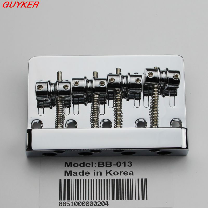 4 string Hardtail Bridge for Electric Guitar Bass Replacement String Spacing 19mm BB013: CR