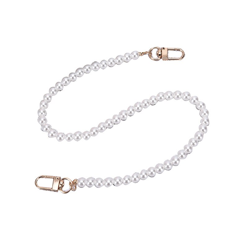 1pcs Women Cute Pear Pant Chain Belt Female Jeans Pearl Chain For Pants Ring Clip Keyring Trendy Jewelry