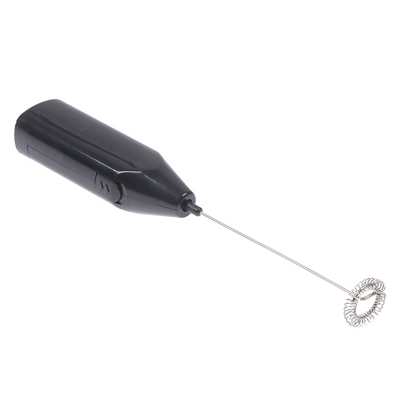 Montalatte elettrico frullino per le uova cucina bevanda schiuma sbattitore miscelatore agitatore caffè cappuccino crema frusta miscela schiumosa baffi: nero