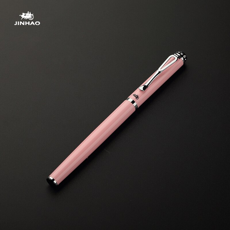 Jinhao 301 Glad Zwart Wit Extra Fine Nib 0.38 Vulpen Luxe Metalen Inkt Pennen Voor Kantoorbenodigdheden Schrijven briefpapier