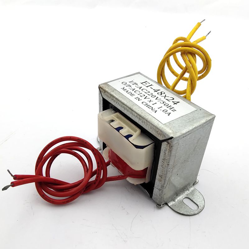 Transformator 220v 12v 220v drejelig enkelt 12v 1a udgang ac ac strømtransformator  ei48*24 højttalere elektrisk tilbehør 10w