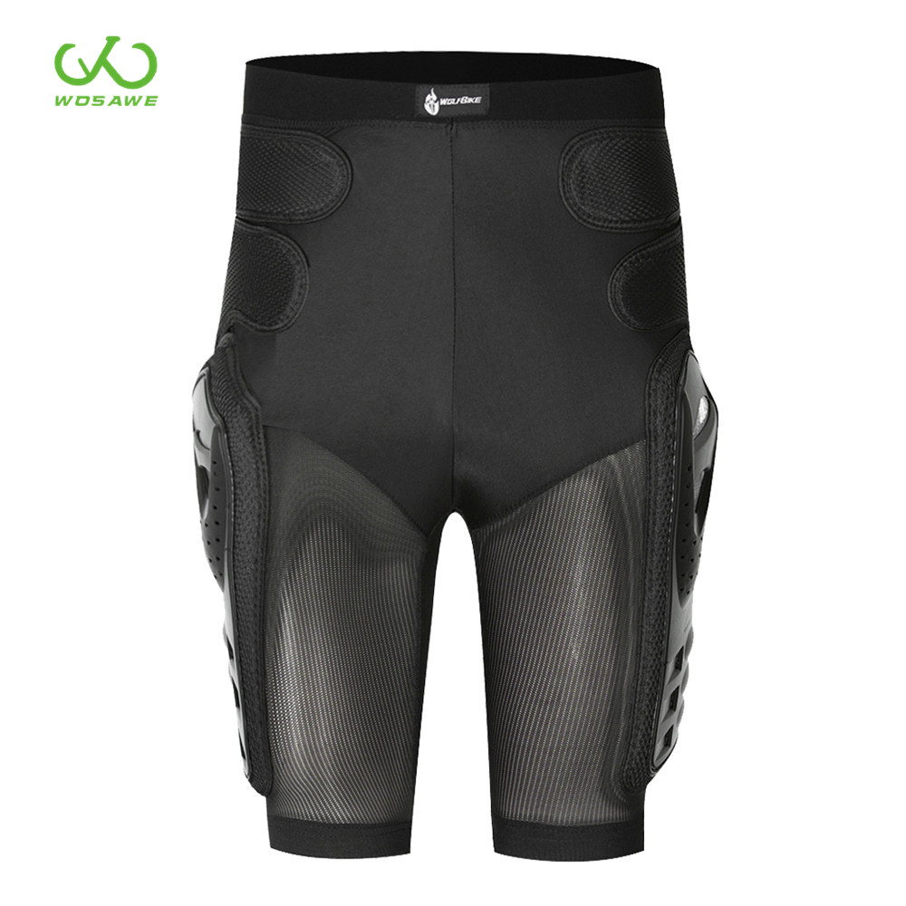 Wosawe åndbar motorcykel shorts bukser hoftebeskyttelse rustning downhill mtb cykel ski sport hockey motocross beskyttelsesudstyr