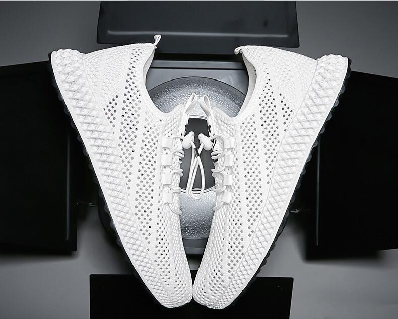 Herenschoenen zomer sneakers ademende casual schoenen veterschoenen heren mesh flats schoen lichtgewicht wandelschoenen qxy -071