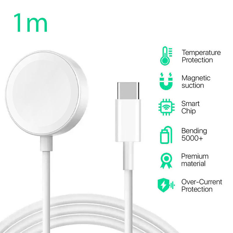 Ładowarka robić zegarka jabłko iwatch123456789/SEPD Typ C/Port USB Przenośna bezprzewodowa magnetyczna stacja dokująca robić kabla ładującego: BIAŁY