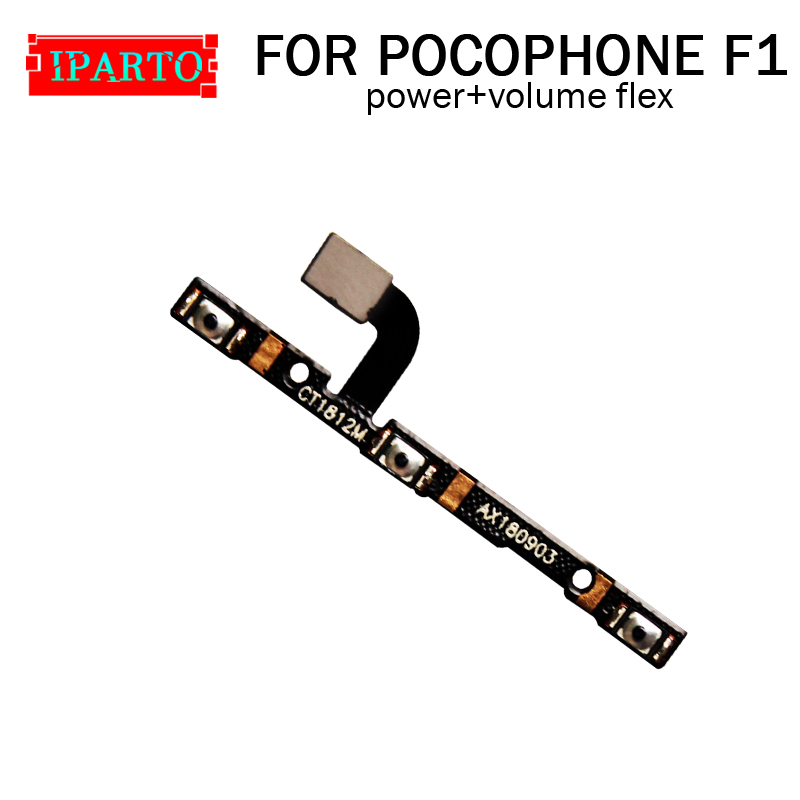 Pour POCOPHONE F1 côté bouton câble flexible 100% Original puissance + Volume bouton câble flexible pièces de réparation pour POCOPHONE F1