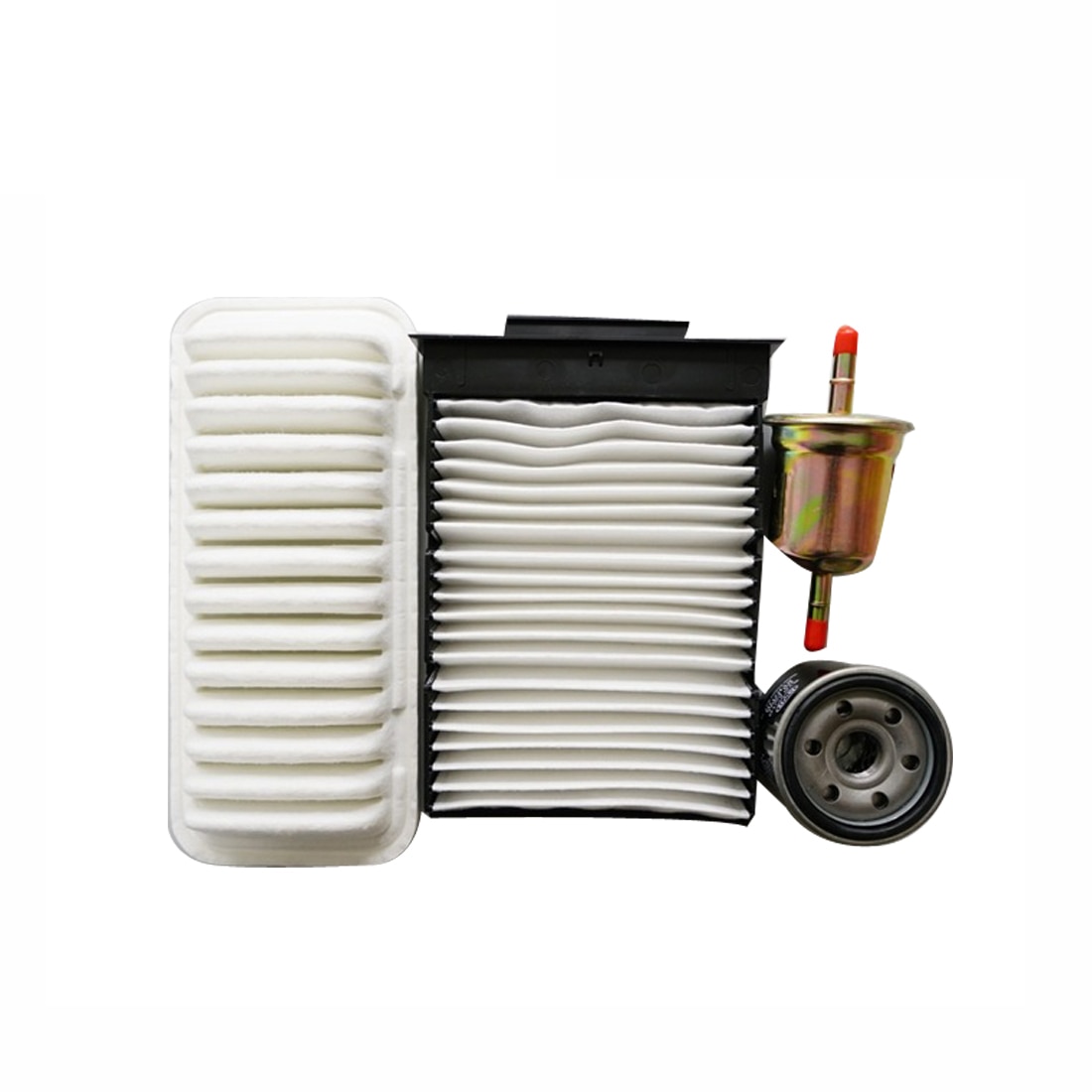 Juego de filtros para BYD F0 aire + aceite + aire de cabina + filtro de gasolina 17801-23030 15601-87703 BYDLK-8101014 BYD8121003-A