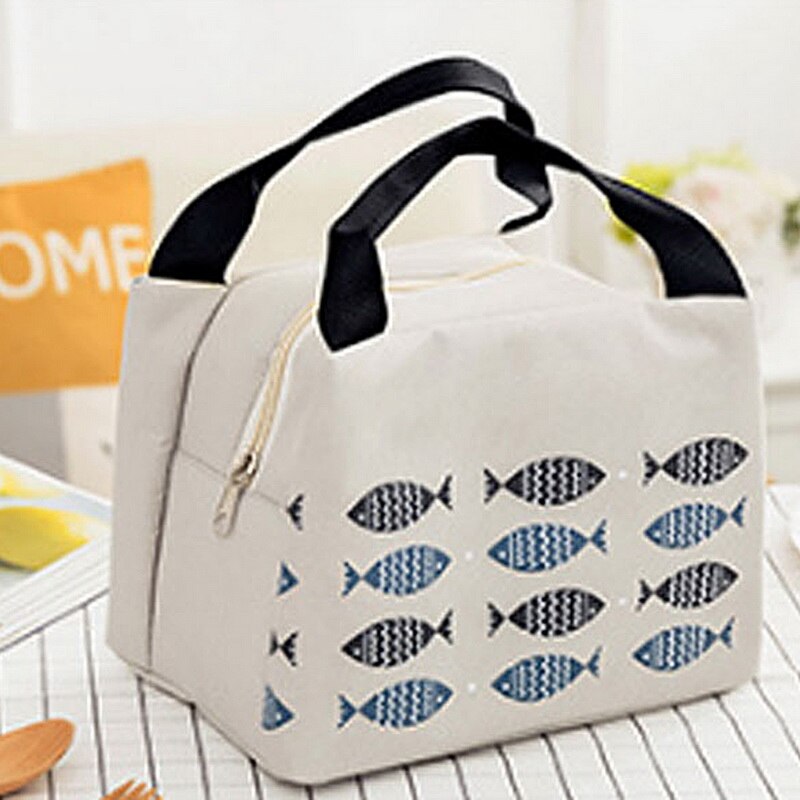 Waterproof Portable Lunch Bag Thermal Insulated Snack Carry Tote Bag Travel Picnic Food Storage Pouch: light gray  B