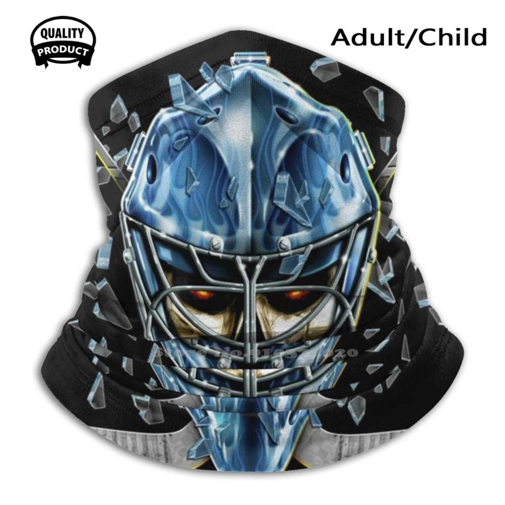 Airbrushed Hockey With Exploding Ice With Skull Outdoor Cycling Fishing Motorcycle Scarf Mask Sports Skulls Hockey Ice: Scarf Mask / Adult Size