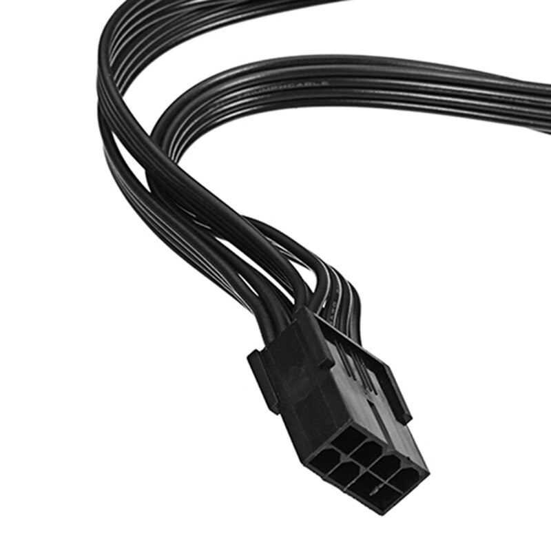 10Pcs 20cm Graphics Card 8 Pin Female to 2X8P(6+2)Pin Extention Power Cable Male PCIe Express 4 Lines Cable Connector