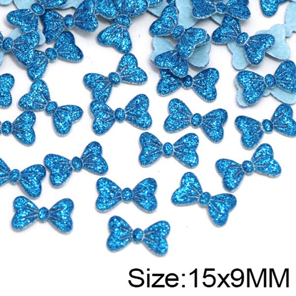 50Pcs Glitter Kleine Krone Patches Filz Pads Applique Patches auf Kleidung Haar Clip Bögen für Mädchen Scrapbooking Accessories17x17MM: 18