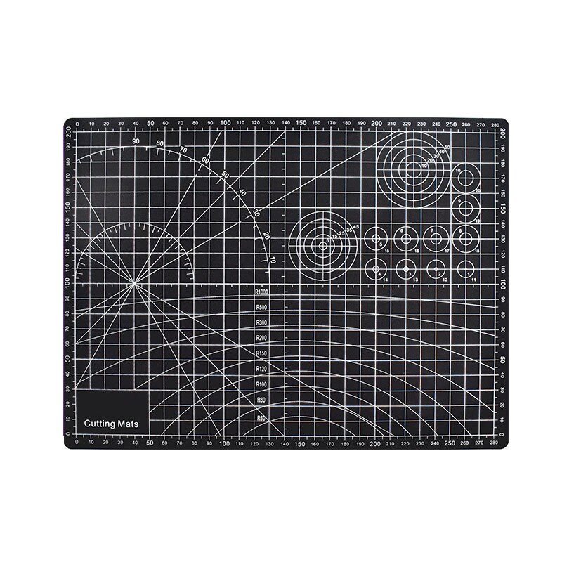 Cutting Mat for DIY Sewing Craft A4 Sturdy Rotary Cutting Mat Non Slip Surface Scrapbook Fabric UY8: Black