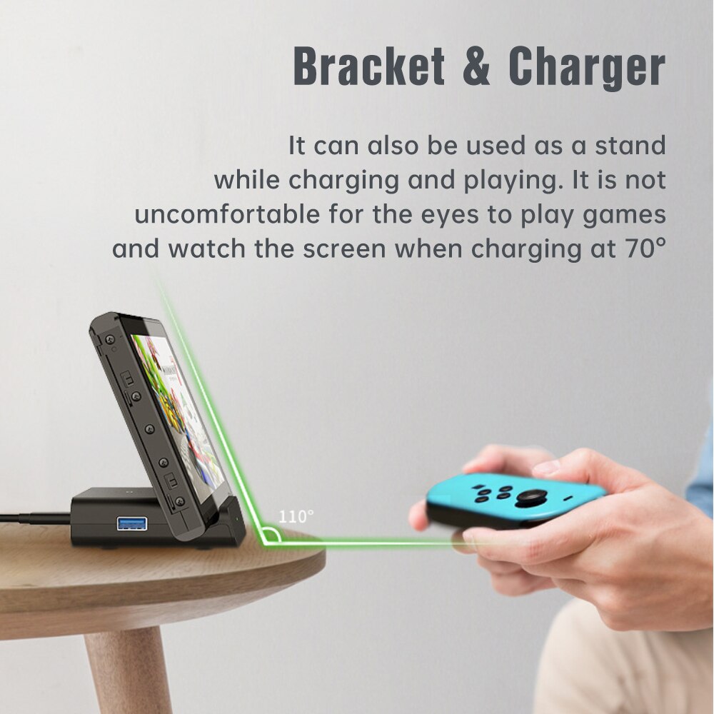 USB Hub for Nintendo Switch Dock USB C Hub Docking Station TV Dock 4K HDMI-compatible USB 3.0 Hub Video Converter USB Adapter