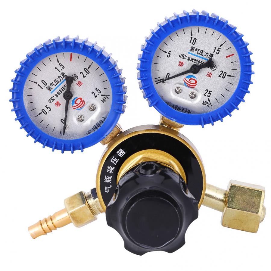 Pneumatic Tools 0.4-25MPa Oxygen Gas Pressure Reducer Air Flow Regulator Gauge Meter Gas Pressure Measurement