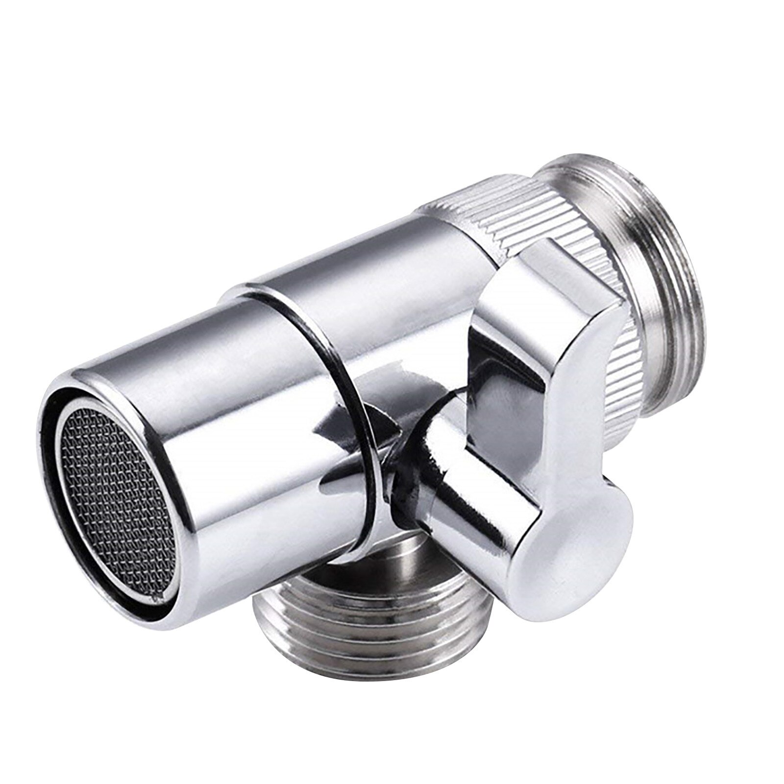 Brass Diverter Valve 3 way Water Separator Shower Tee Adapter Adjustable Shower Head Diverter Valve Bathroom Accessories: Auburn
