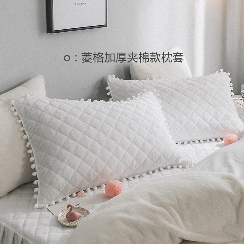 45x75cm einfarbig flanell fleece kissenbezug pompom fransen erwachsene warme stepp karierten korallen fleece kissen abdeckung kissen fall