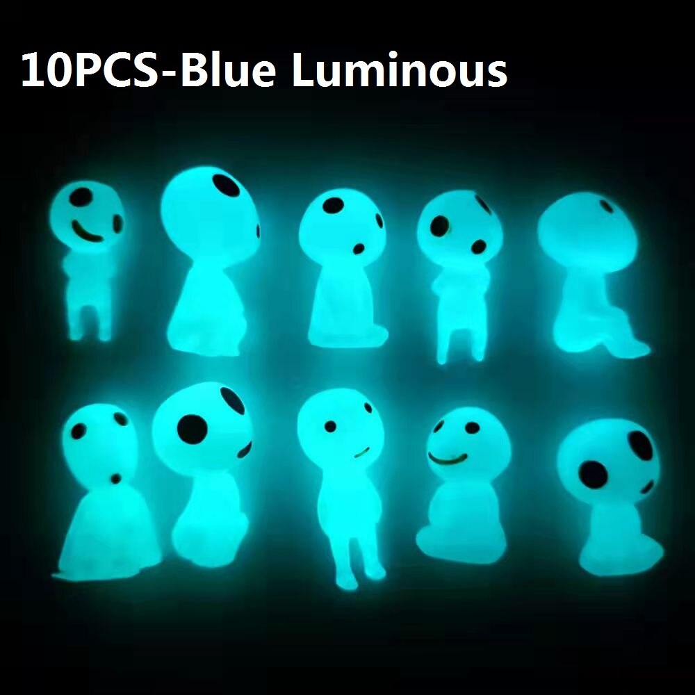 Akwarium ozdoby akwariowe zestaw świecące kamienie kamienie drzewo człowiek ananas dom dla akwarium wystrój akwarium akcesoria: 10PCS Blue