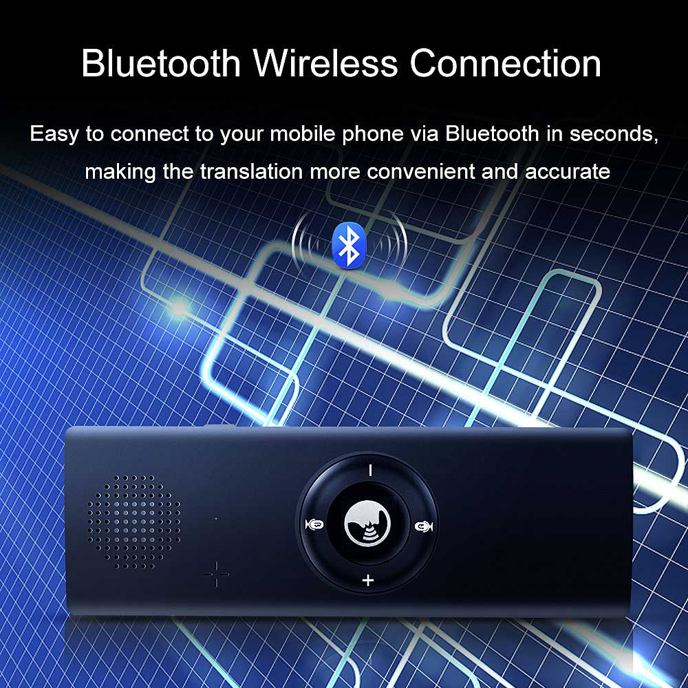 Multi dispositivo esperto da tradução do tradutor da voz de bluetooth 4.2 da língua mini suportado para aprender viajar