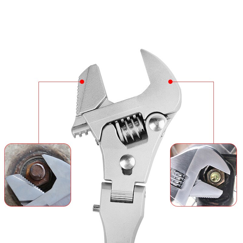 10 inch Ratchet Adjustable Wrench Torque Wrench Can Rotate and Fold 180 Degrees Fast Wrench Pipe Wrench Bathroom repair tools