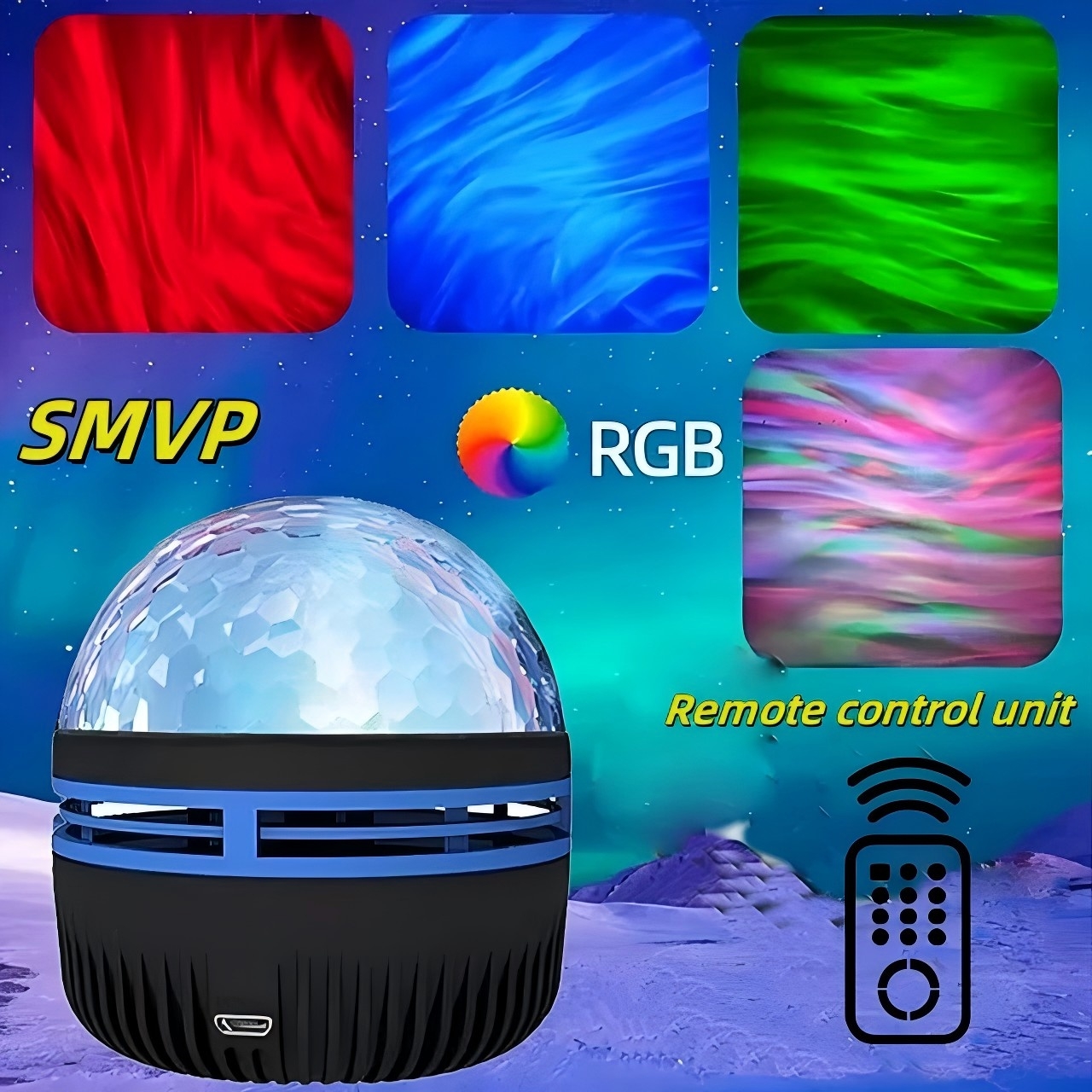 Neue Nordlicht Sternenhimmel Projektor Lampe Ozean Projektor Lampe Bar Party Atmosphäre Licht Dekoration Nachtlicht: Black